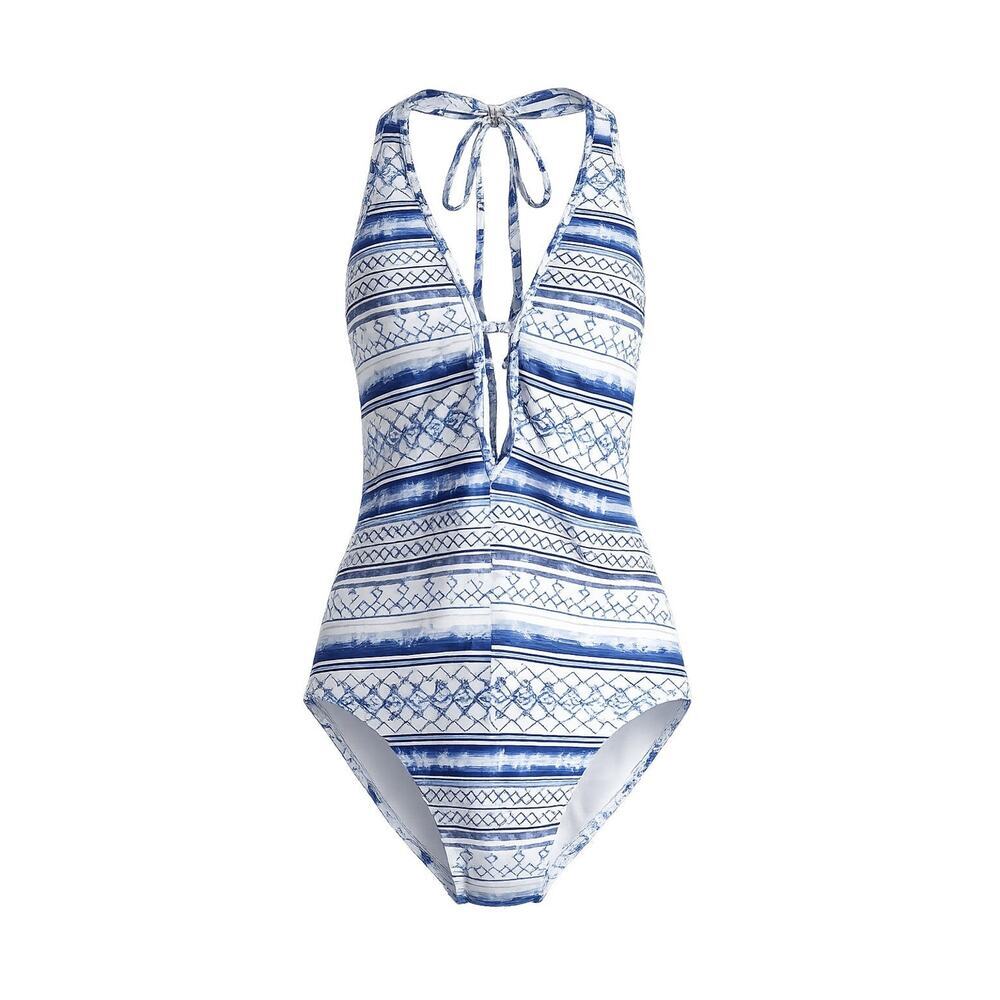 Jets Australia by Jessica Allen One Piece Swimsuit Blue Open Back size 4